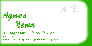 agnes nema business card